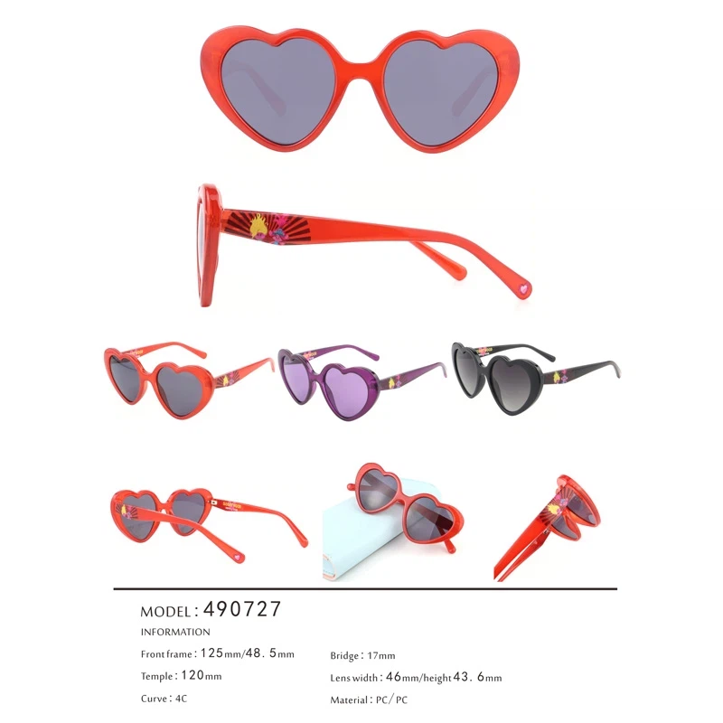 TR90 Polarized Heart Shape Kids Sunglasses 490727 TR90 Polarized Heart Shape Kids Sunglasses 490727